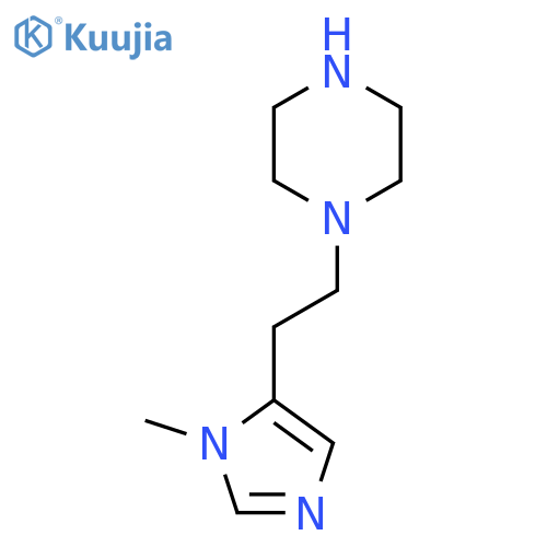1-2-(1-methyl-1H-imidazol-5-yl)ethylpiperazine structure