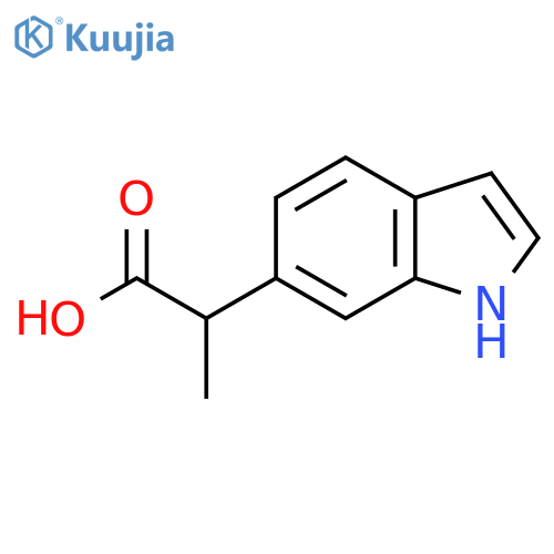2-(1H-indol-6-yl)propanoic acid structure