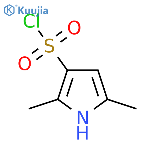 2,5-dimethyl-1H-pyrrole-3-sulfonyl chloride structure