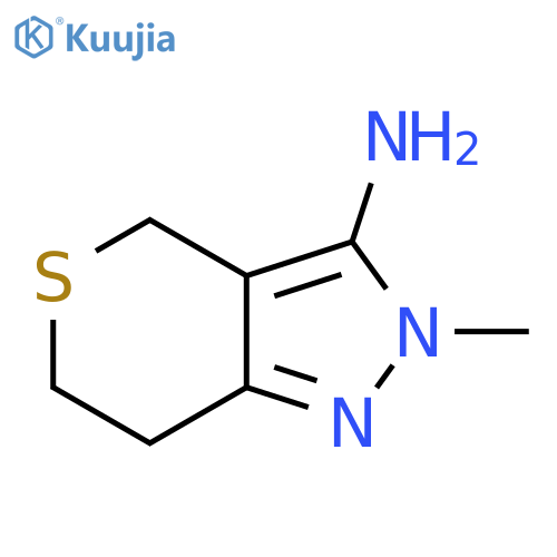 2-Methyl-2H,4H,6H,7H-thiopyrano[4,3-c]pyrazol-3-amine structure