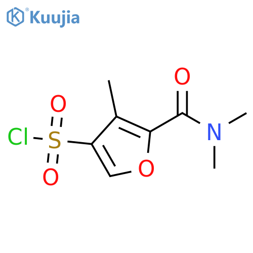 5-(dimethylcarbamoyl)-4-methylfuran-3-sulfonyl chloride structure