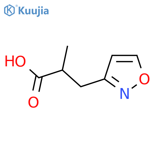 2-Methyl-3-(1,2-oxazol-3-yl)propanoic acid structure