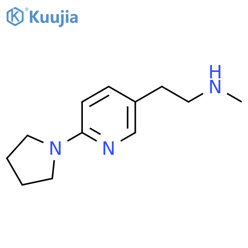 methyl({2-6-(pyrrolidin-1-yl)pyridin-3-ylethyl})amine structure