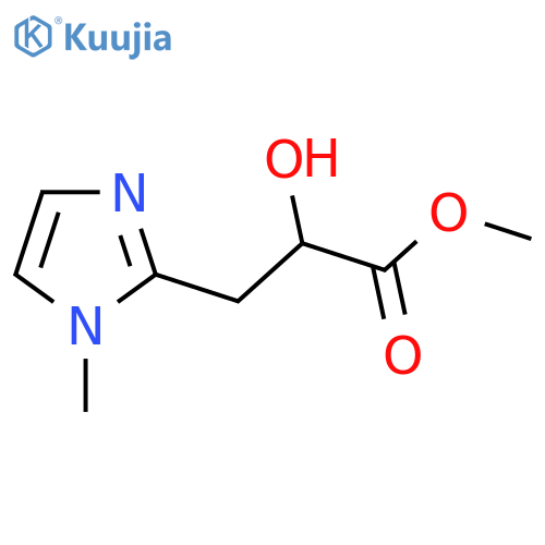 methyl 2-hydroxy-3-(1-methyl-1H-imidazol-2-yl)propanoate structure