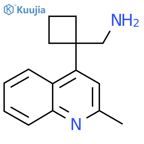 1-(2-methylquinolin-4-yl)cyclobutylmethanamine structure
