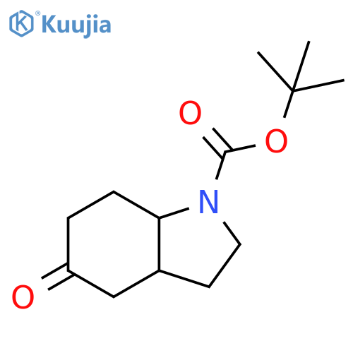 1H-Indole-1-carboxylic acid, octahydro-5-oxo-, 1,1-dimethylethyl ester structure