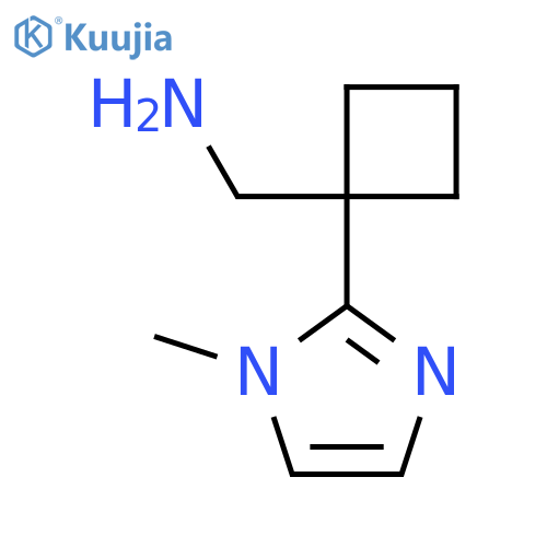 1-(1-methyl-1H-imidazol-2-yl)cyclobutylmethanamine structure