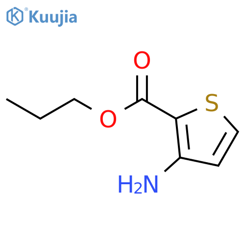 2-Thiophenecarboxylic acid, 3-amino-, propyl ester structure