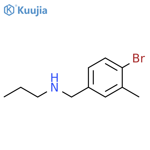 (4-bromo-3-methylphenyl)methyl(propyl)amine structure