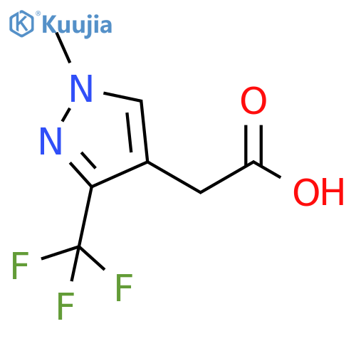 2-(1-methyl-3-(trifluoromethyl)-1H-pyrazol-4-yl)acetic acid structure