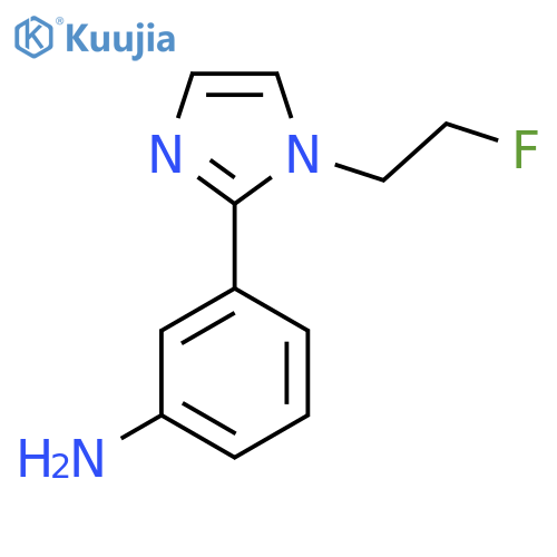 3-[1-(2-fluoroethyl)-1H-imidazol-2-yl]aniline structure