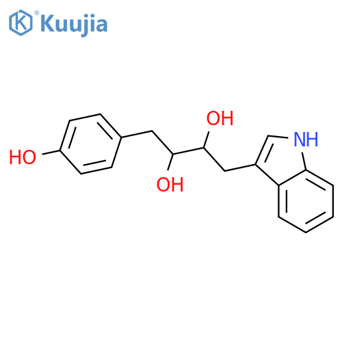 2,3-Butanediol,1-(4-hydroxyphenyl)-4-(1H-indol-3-yl)-, (2S,3R)- structure