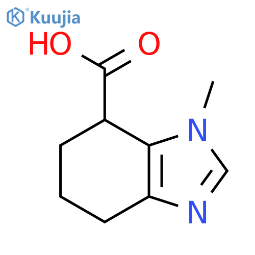 1-Methyl-4,5,6,7-tetrahydro-1H-1,3-benzodiazole-7-carboxylic acid structure