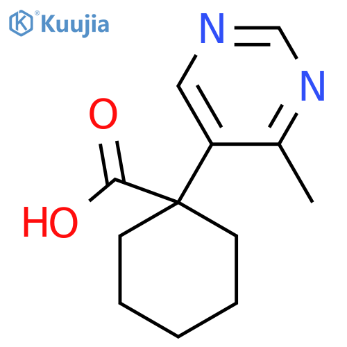 1-(4-methylpyrimidin-5-yl)cyclohexane-1-carboxylic acid structure