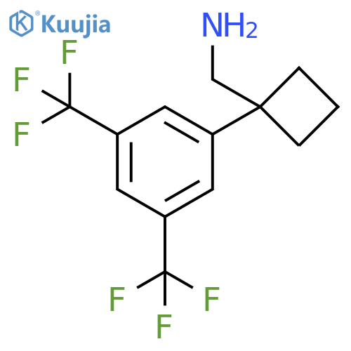 1-[3,5-Bis(trifluoromethyl)phenyl]cyclobutanemethanamine structure