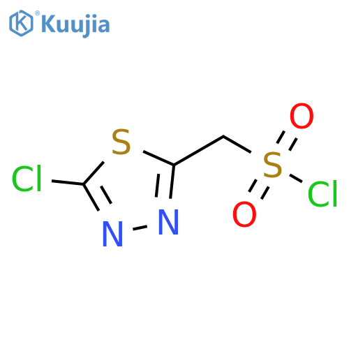 (5-chloro-1,3,4-thiadiazol-2-yl)methanesulfonyl chloride structure