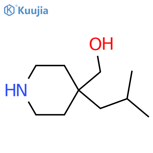 4-Piperidinemethanol, 4-(2-methylpropyl)- structure
