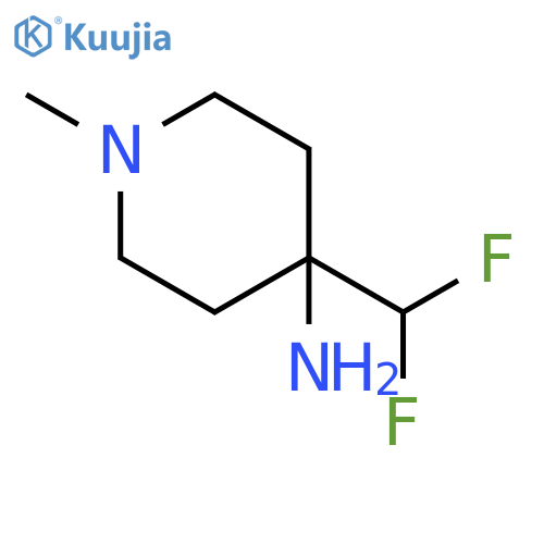 4-Piperidinamine, 4-(difluoromethyl)-1-methyl- structure