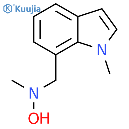 N-methyl-N-(1-methyl-1H-indol-7-yl)methylhydroxylamine structure