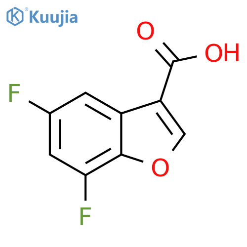 5,7-difluoro-1-benzofuran-3-carboxylic acid structure