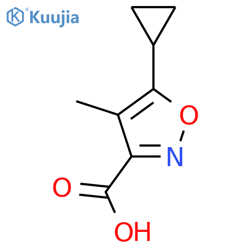 5-cyclopropyl-4-methyl-1,2-oxazole-3-carboxylic acid structure