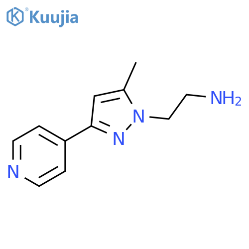 2-[5-methyl-3-(4-pyridyl)pyrazol-1-yl]ethanamine structure