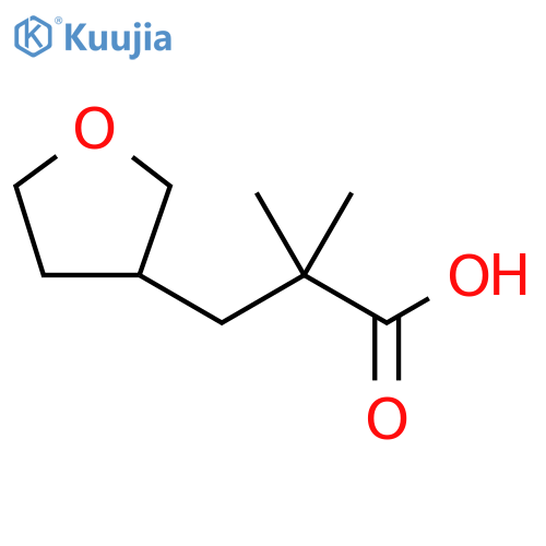 2,2-dimethyl-3-(oxolan-3-yl)propanoic acid structure