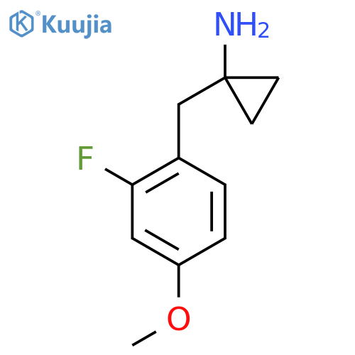 1-(2-fluoro-4-methoxyphenyl)methylcyclopropan-1-amine structure
