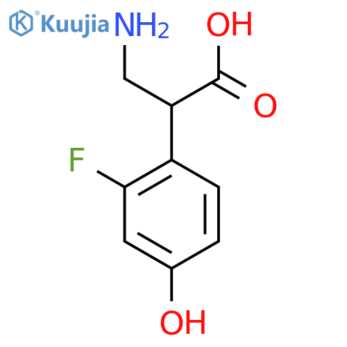 3-amino-2-(2-fluoro-4-hydroxyphenyl)propanoic acid structure