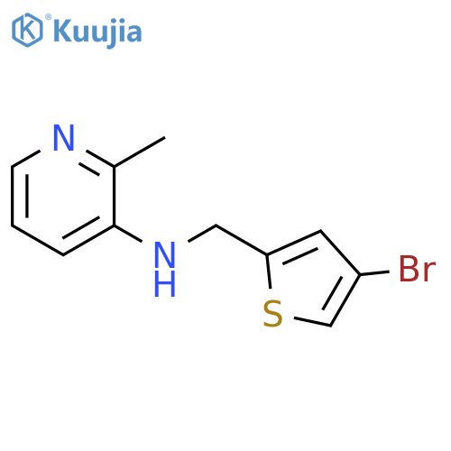 N-(4-bromothiophen-2-yl)methyl-2-methylpyridin-3-amine structure