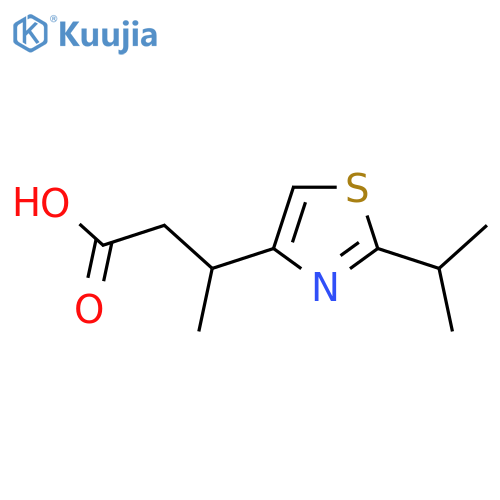 3-2-(propan-2-yl)-1,3-thiazol-4-ylbutanoic acid structure