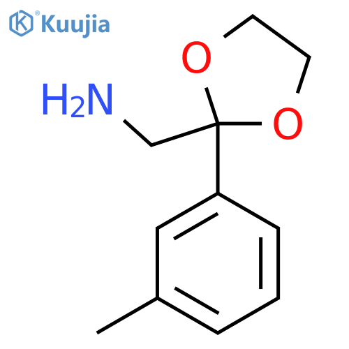1-[2-(3-Methylphenyl)-1,3-dioxolan-2-yl]methanamine structure