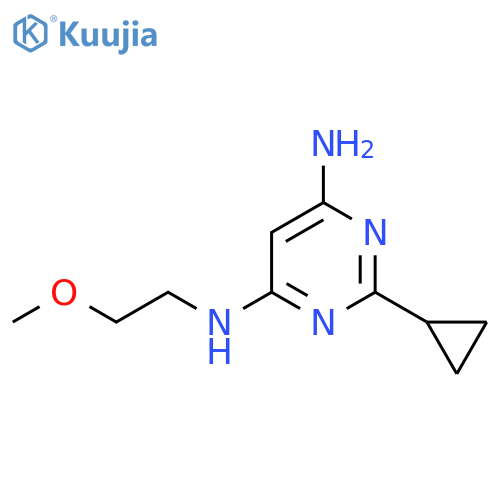 2-cyclopropyl-N4-(2-methoxyethyl)pyrimidine-4,6-diamine structure