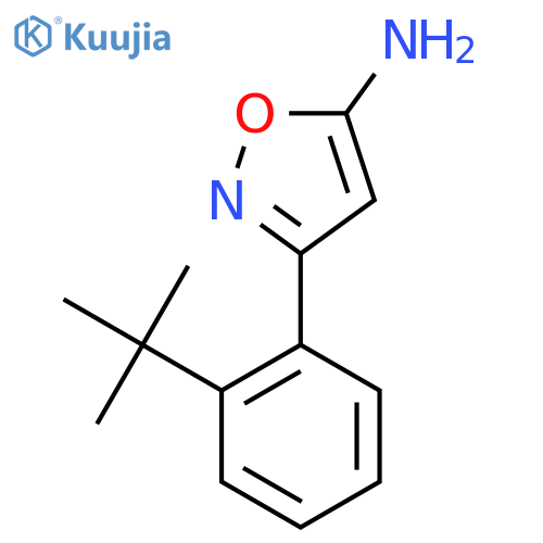 3-(2-tert-butylphenyl)-1,2-oxazol-5-amine structure