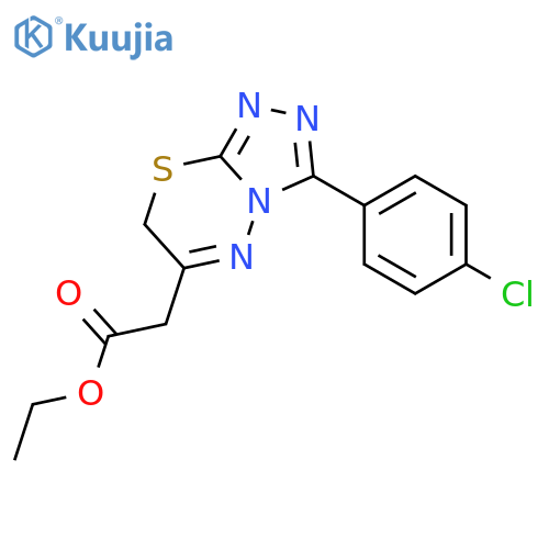 ethyl 2-3-(4-chlorophenyl)-7H-1,2,4triazolo3,4-b1,3,4thiadiazin-6-ylacetate structure