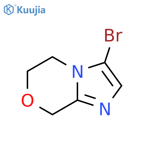 3-bromo-5H,6H,8H-imidazo2,1-c1,4oxazine structure