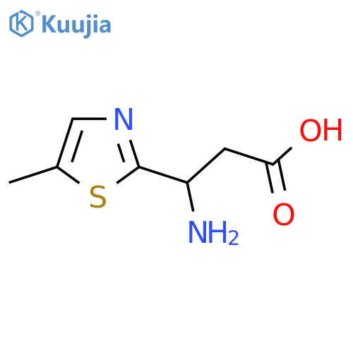 3-Amino-3-(5-methyl-1,3-thiazol-2-yl)propanoic acid structure