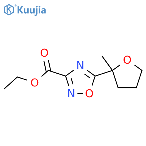 ethyl 5-(2-methyloxolan-2-yl)-1,2,4-oxadiazole-3-carboxylate structure