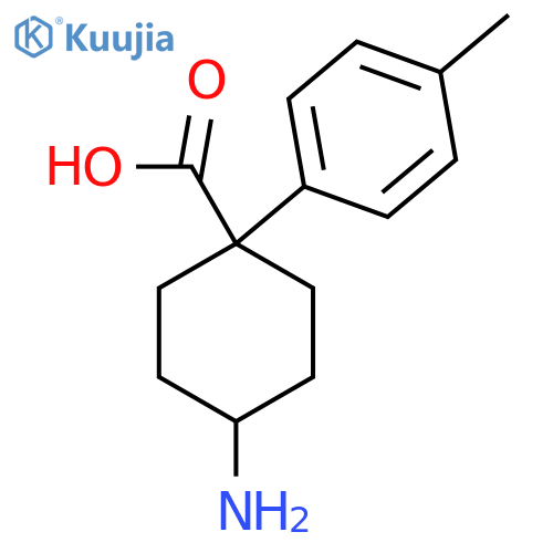 4-amino-1-(4-methylphenyl)cyclohexane-1-carboxylic acid structure