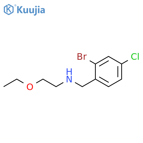 (2-bromo-4-chlorophenyl)methyl(2-ethoxyethyl)amine structure