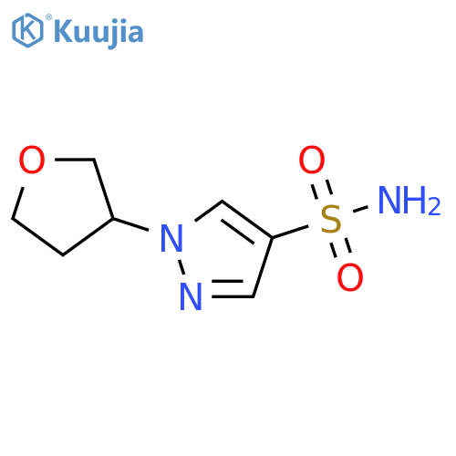 1-(oxolan-3-yl)-1H-pyrazole-4-sulfonamide structure