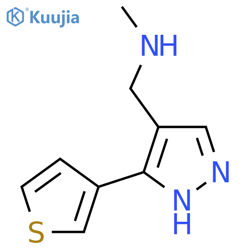 N-Methyl-1-(3-(thiophen-3-yl)-1H-pyrazol-4-yl)methanamine structure