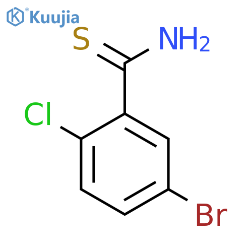 5-bromo-2-chlorobenzene-1-carbothioamide structure
