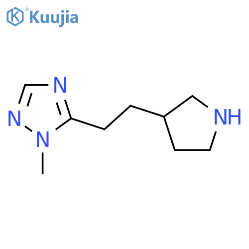 1-methyl-5-2-(pyrrolidin-3-yl)ethyl-1H-1,2,4-triazole structure