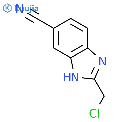 2-Chloromethyl-3H-benzoimidazole-5-carbonitrile structure