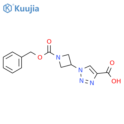 1H-1,2,3-Triazole-4-carboxylic acid, 1-[1-[(phenylmethoxy)carbonyl]-3-azetidinyl]- structure