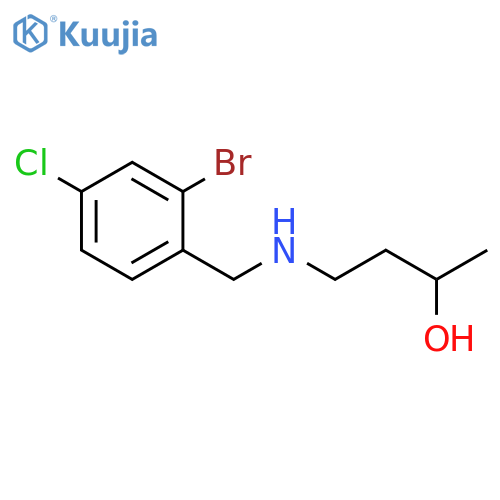 4-{(2-bromo-4-chlorophenyl)methylamino}butan-2-ol structure
