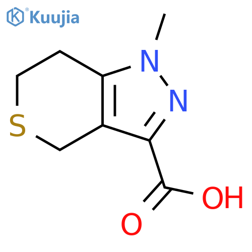 1-methyl-1H,4H,6H,7H-thiopyrano4,3-cpyrazole-3-carboxylic acid structure