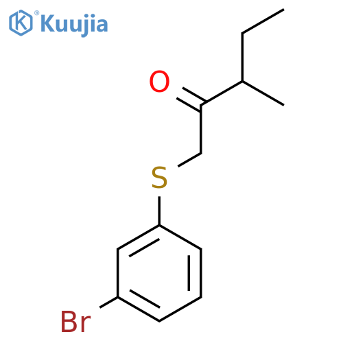 1-(3-Bromophenyl)sulfanyl-3-methylpentan-2-one structure