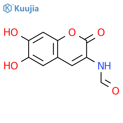 Formamide,N-(6,7-dihydroxy-2-oxo-2H-1-benzopyran-3-yl)- structure